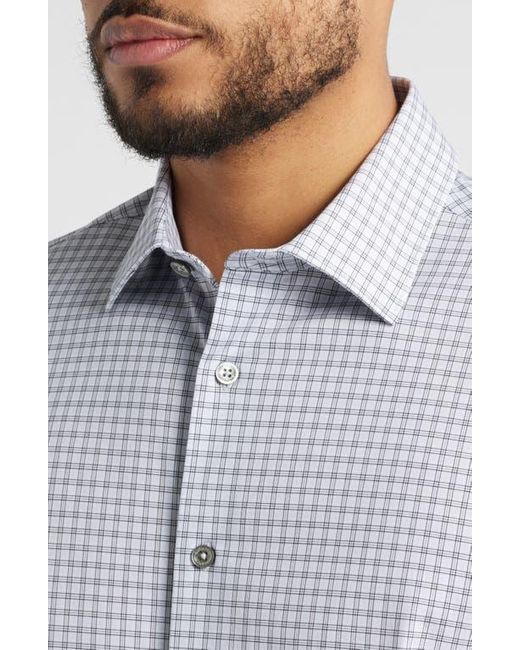 Bugatchi Blue James Ooohcotton Button-Up Shirt for men