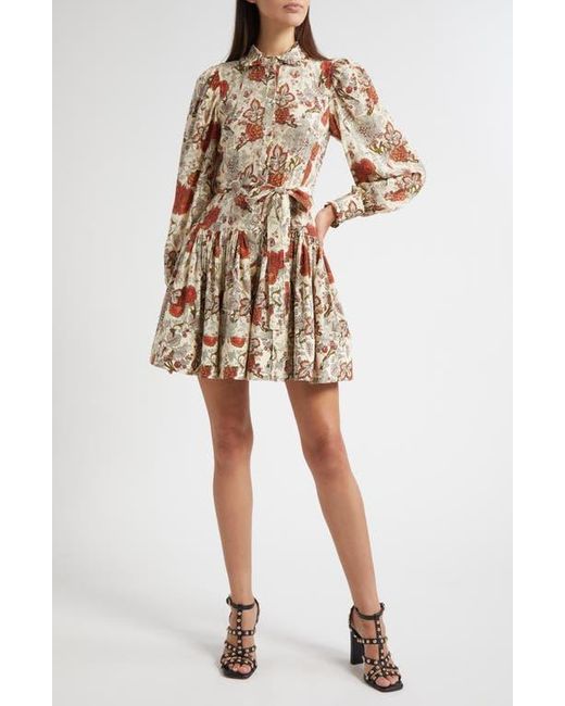 ulla johnson simona silk long sleeve mini dress Simona Silk Mini Dress