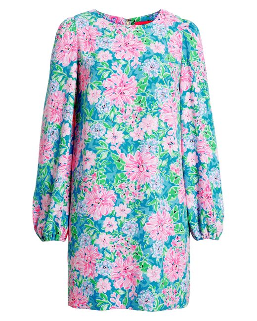 Lilly Pulitzer Blue Lilly Pulitzer Alyna Long Sleeve Shift Dress