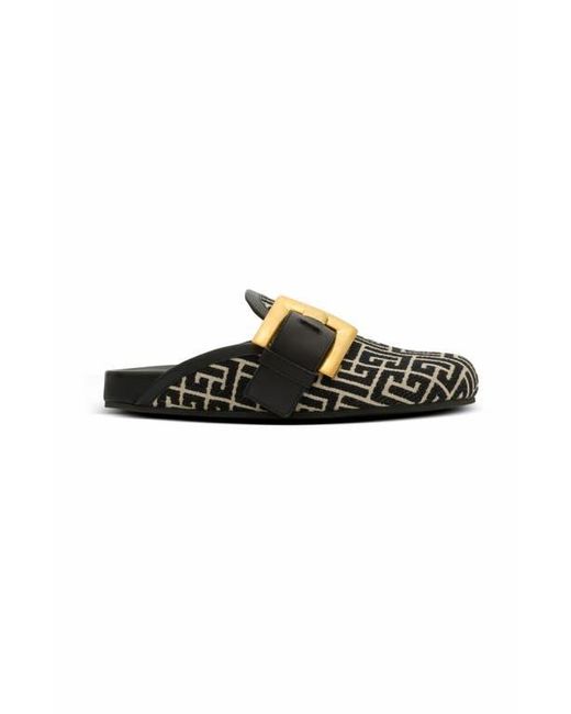 Balmain Black Anthem Mules