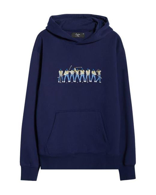 EASTSIDE GOLF Blue Sequence Embroidered Hoodie for men
