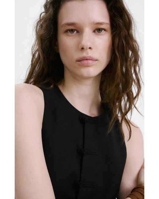 Mango Black Toggle Closure Vest