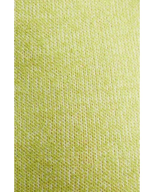 YANYAN Green Charms Linen Blend Sweater Minidress