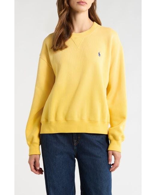 Polo Ralph Lauren Yellow Fleece Crewneck Sweatshirt