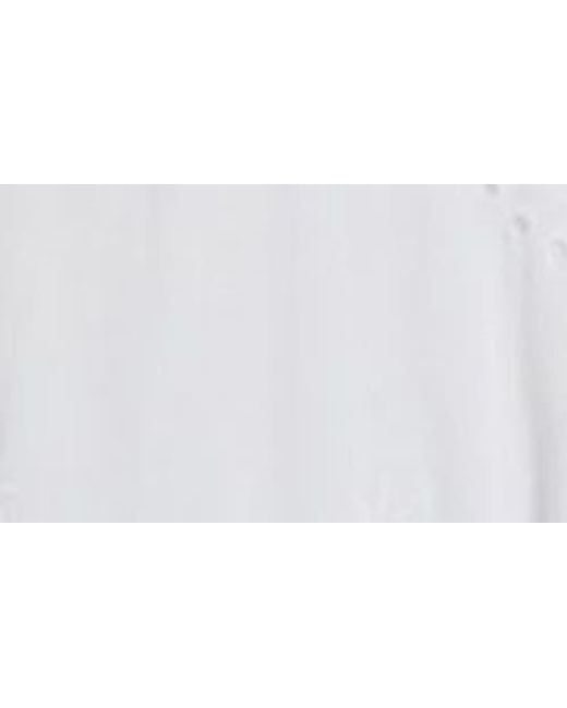 Chelsea28 White Removable Strap Eyelet Embroidery Midi Dress