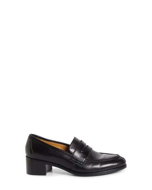 The Row Black Vera Penny Loafer