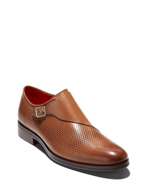 Cole Haan Washington Grand Laser Monk Strap Loafer in Brown for Men Lyst