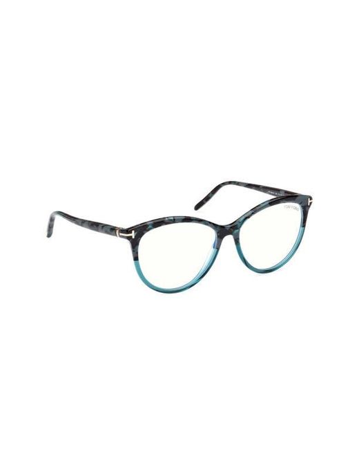 Tom Ford Brown 55Mm Round Light Blocking Glasses