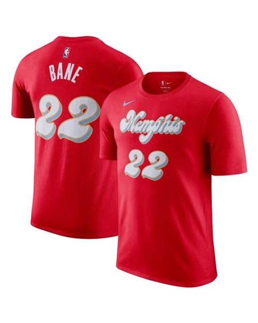 Nike Red Desmond Bane Memphis Grizzlies 2024/25 City Edition Name & Number T-Shirt for men
