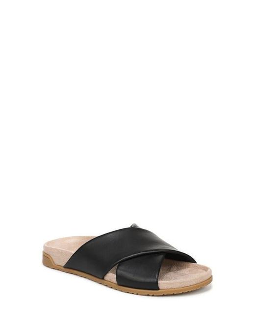 Vionic Black Etna Crossover Slide Sandal