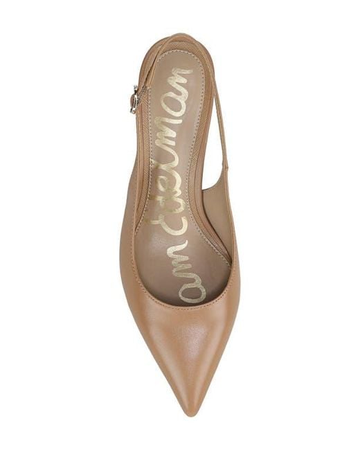 Sam Edelman Natural Winfred Pointed Toe Slingback Sandal