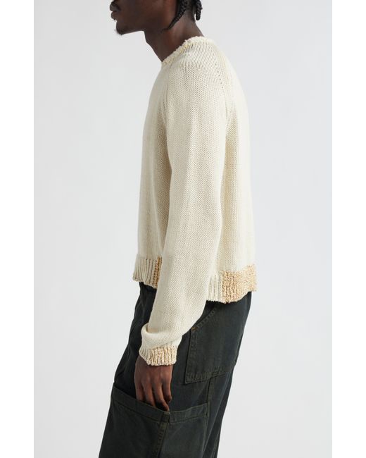 Eckhaus Latta Natural Cinder Raglan Sleeve Sweater for men