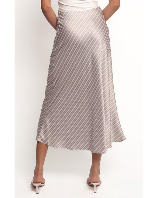 Petal & Pup Pink Corrina Satin Midi Skirt