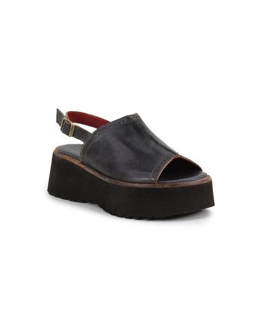 Bed Stu Black Library Platform Sandal