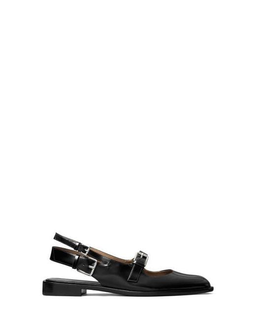 Tory Burch Black Multibuckle Slingback Flat