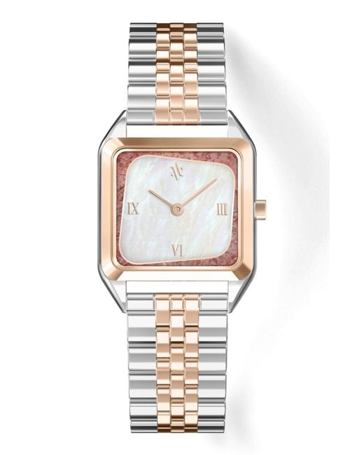 VANNA Metallic Geminus Double-Gemstone Watch