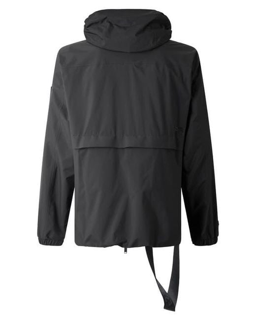 Moose Knuckles Black Knox Packable Rain Jacket for men