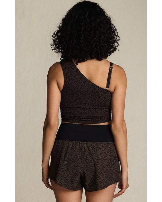 Lands' End Black 3 Pinchless Flutter Swim Short With Panty