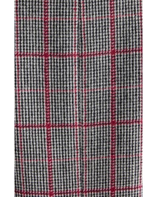 Chloé Gray Double Breasted Plaid Virgin Wool Blazer
