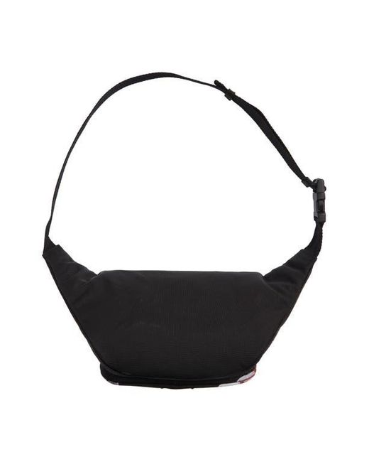 Balenciaga Black Explorer Graffiti Logo Canvas Belt Bag for men
