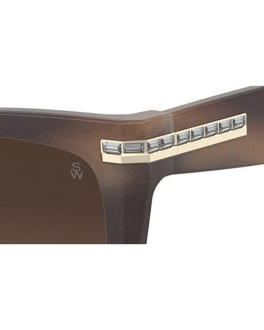 Stuart Weitzman Brown 55Mm Square Sunglasses