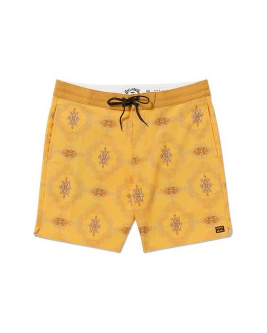 Billabong Yellow Good Times Lo Tide Board Shorts for men