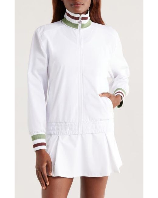 Head White X Veronica Beard Front Zip Track Jacket