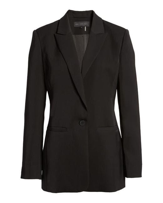 Endless Rose Black Tailored Single Button Blazer
