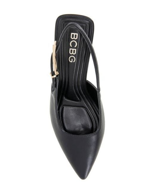 BCBGMAXAZRIA White Inara Slingback Pointed Toe Pump