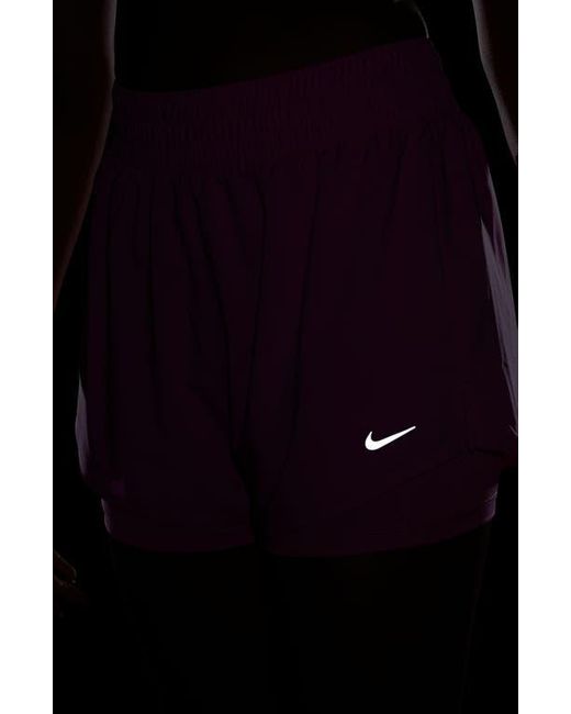 Nike Pink One Dri-Fit High-Waisted 3-Inch 2-In-1 Shorts