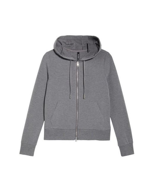 Mpg Gray Slim Fit Cozy Recycled Polyester Blend Fleece Full Zip Hoodie