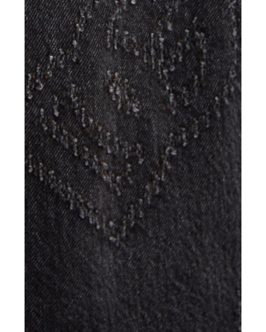 Dolce & Gabbana Black baggy Fit Laser Etched Dg Logo Jeans for men