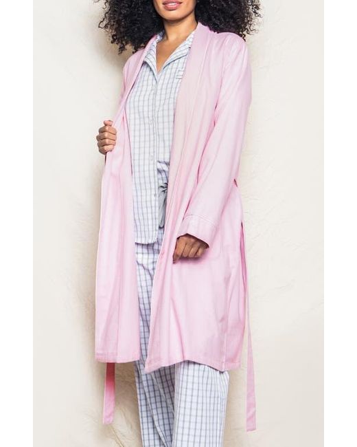Petite Plume Pink Cotton Flannel Robe
