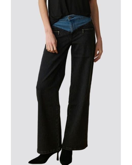 TT Studios Black Ava Contrast Jean