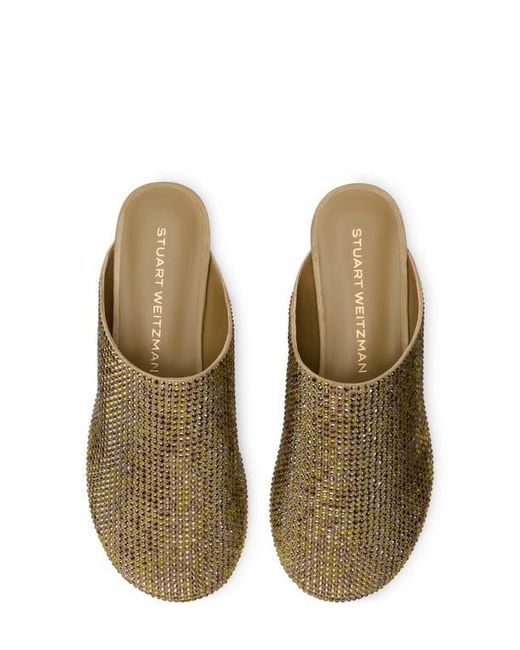 Stuart Weitzman Brown Talia Shine Mule