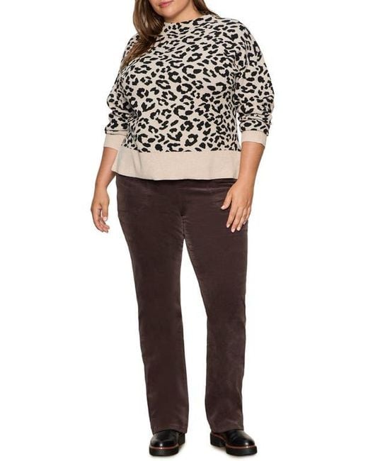 Sanctuary Black Leopard Print Sweater