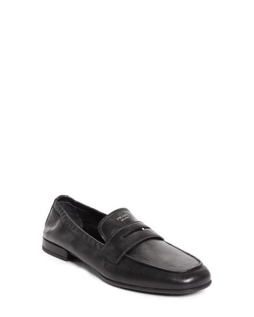 Prada Black Soft Penny Loafer