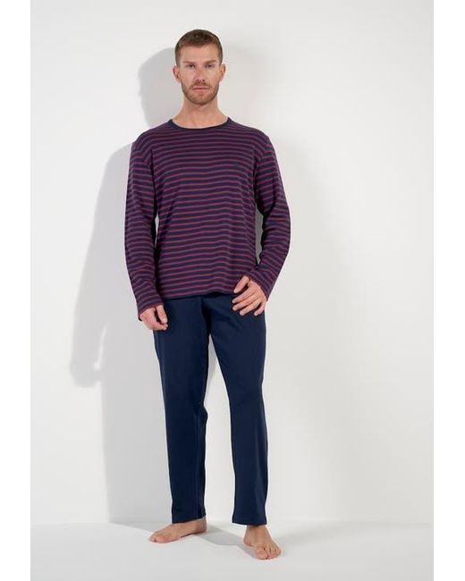 Hom Purple Carson Long Pajama Set for men