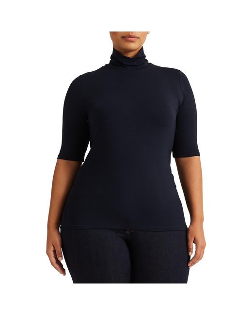 Ralph Lauren Black Scrunch Neck Top