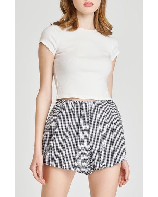 Wayf Gray X Styled By Coco! Maggie Gingham Bubble Shorts