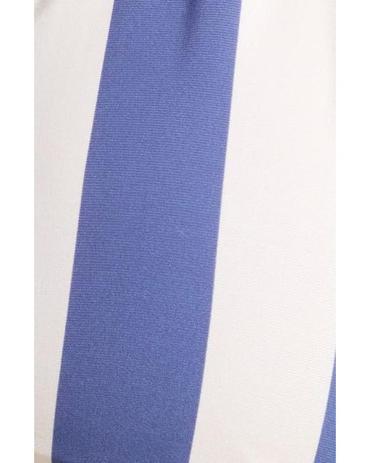 Roxy Blue Stripe Out Reversible Triangle Bikini Top