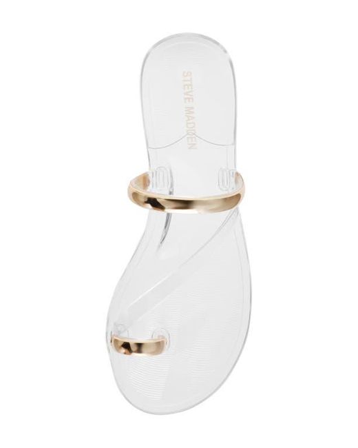 Steve Madden White Fuze Slide Sandal