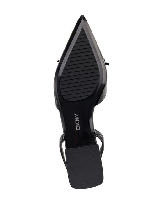 DKNY Black Mahaska Slingback Pointed Toe Flat