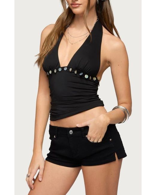 Edikted Black Ronya Halter Top