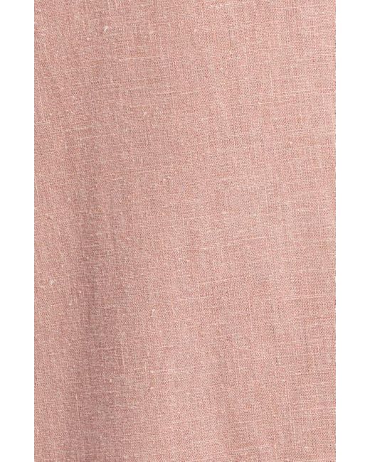 Rails Pink Mykonos Linen Blend Button-Up Shirt for men