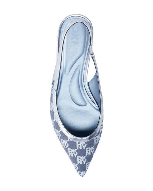 DKNY Blue Millbury Slingback Pointed Toe Flat