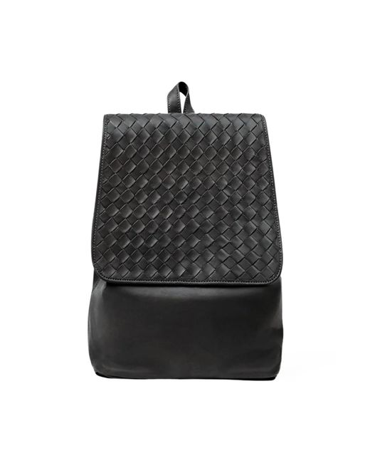 Deux Mains Black Woven Backpack