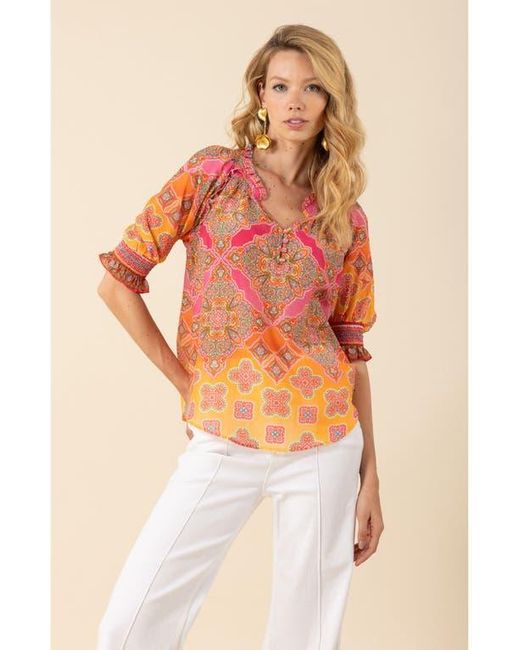 Hale Bob Blue Eileen Voile Top