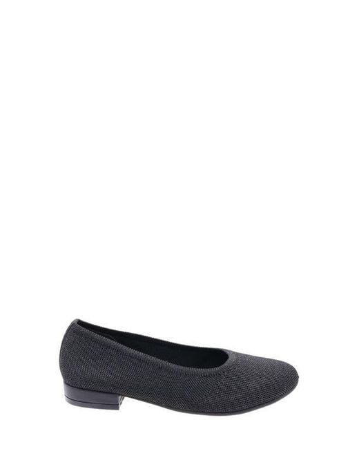 David Tate Black Runway Ballet Flat