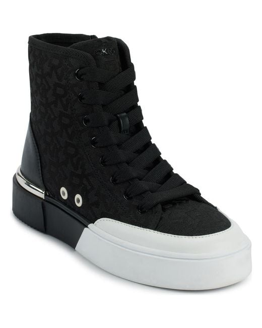DKNY Black Bitsy High Top Platform Sneaker